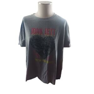 Women's plus size Joan Jett and rhe black hearts reproduction tee Short sleeve 3